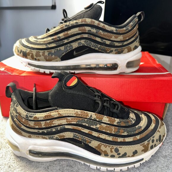 Nike Other - PREOWNED Nike Air Max 97 Premium QS Country Camo Germany US Size 6 AJ2614 204